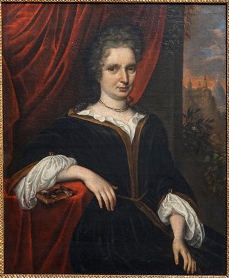 Ecole hollandaise, 17ème, Portrait d'une femme, daté 1693, huile sur toile