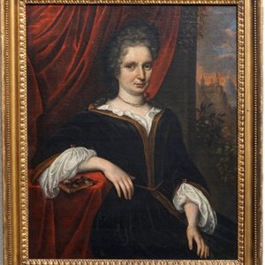 Ecole hollandaise, 17ème, Portrait d'une femme, daté 1693, huile sur toile — photo 2