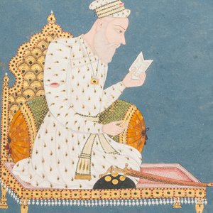 Ecole indienne, deux miniatures: 'Portrait du Shah Jahan II' et 'Portrait du prince Murad Bakhsh', 18/19ème — photo 3