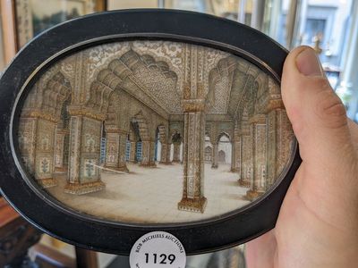 Ecole indienne: Onze miniatures au sujet du Taj Mahal avec les portraits du Shah Jaha et sa femme Mumtaz Mahal, début du 20ème — photo 3