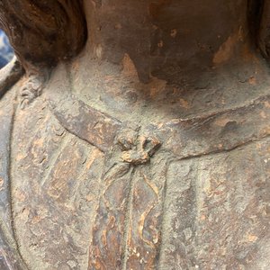 Ecole italienne, entourage ou suiveur d'Agnolo di Polo de’ Vetri (1470 - 1528), buste en terre cuite, 16ème: Le jeune Christ ou Cristo Giovinetto — photo 17