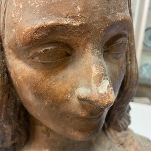 Ecole italienne, entourage ou suiveur d'Agnolo di Polo de’ Vetri (1470 - 1528), buste en terre cuite, 16ème: Le jeune Christ ou Cristo Giovinetto — photo 18
