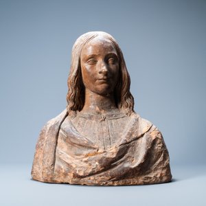 Ecole italienne, entourage ou suiveur d'Agnolo di Polo de’ Vetri (1470 - 1528), buste en terre cuite, 16ème: Le jeune Christ ou Cristo Giovinetto — photo 2