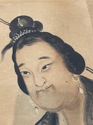 Ecole japonaise, suiveur de Sesson Shukei 雪村周継 (1504 – c. 1589): 'Deux immortels', encre et couleurs sur papier — photo 16