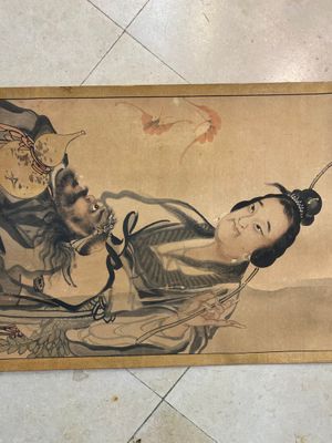 Ecole japonaise, suiveur de Sesson Shukei 雪村周継 (1504 – c. 1589): 'Deux immortels', encre et couleurs sur papier — photo 3
