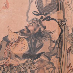 Ecole japonaise, suiveur de Sesson Shukei 雪村周継 (1504 – c. 1589): 'Deux immortels', encre et couleurs sur papier — photo 4