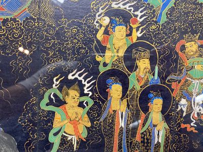 Ecole japonaise: 'Un chapitre du Sutra du Lotus', encre, couleurs et dorure sur papier, Edo/Meiji, 18/19ème — photo 4