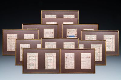 Ecole ottomane: 22 pages d'un manuscrit mathématique, 19ème