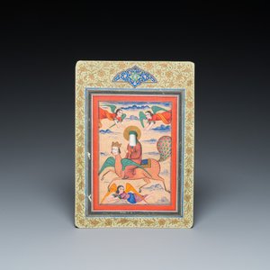 Ecole persane, miniature: 'Le prophète sur son coursier Bouraq' — photo 3