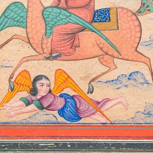 Ecole persane, miniature: 'Le prophète sur son coursier Bouraq' — photo 7