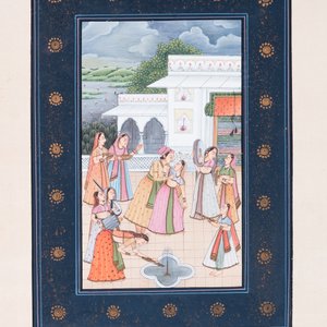 Ecoles indiennes et persanes: dix miniatures aux sujets figuratifs et une vue sur la tombe d'Akbar le Grand, 19/20ème — photo 14