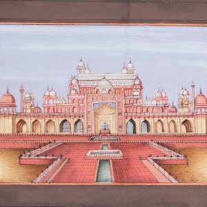 Ecoles indiennes et persanes: dix miniatures aux sujets figuratifs et une vue sur la tombe d'Akbar le Grand, 19/20ème — photo 20