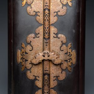Ecrin zushi figurant Fudō Myōō en bois laqué, doré et polychromé, Japon, Edo, 18/19ème — photo 8