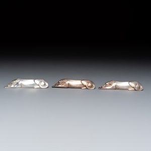 Édouard-Marcel Sandoz (1881–1971) for Maison Gallia, a set of 18 Art Deco silver-plated animal-form knife rests — 照片 14