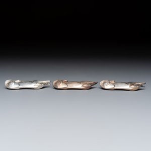 Édouard-Marcel Sandoz (1881–1971) for Maison Gallia, a set of 18 Art Deco silver-plated animal-form knife rests — 照片 16
