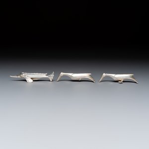 Édouard-Marcel Sandoz (1881–1971) for Maison Gallia, a set of 18 Art Deco silver-plated animal-form knife rests — 照片 18