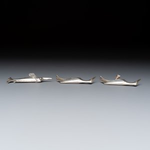 Édouard-Marcel Sandoz (1881–1971) for Maison Gallia, a set of 18 Art Deco silver-plated animal-form knife rests — 照片 20