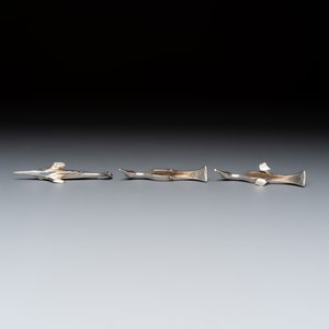 Édouard-Marcel Sandoz (1881–1971) for Maison Gallia, a set of 18 Art Deco silver-plated animal-form knife rests — 照片 21