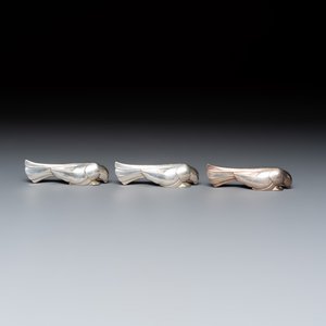 Édouard-Marcel Sandoz (1881–1971) for Maison Gallia, a set of 18 Art Deco silver-plated animal-form knife rests — 照片 23
