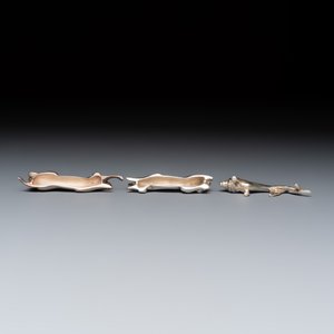Édouard-Marcel Sandoz (1881–1971) for Maison Gallia, a set of 18 Art Deco silver-plated animal-form knife rests — 照片 5