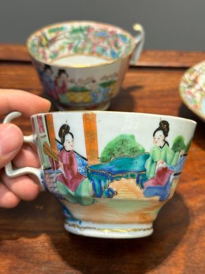 Een 11-delig Chinees Canton famille rose theeservies, 19e eeuw — foto 52