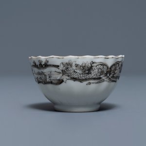 Een 37-delig Chinees grisaille theeservies met decor van Jupiter, Qianlong — foto 21