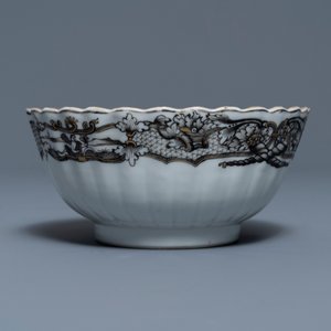 Een 37-delig Chinees grisaille theeservies met decor van Jupiter, Qianlong — foto 8
