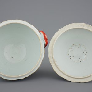 Een 39-delig Chinees famille rose servies met terrine op presentoir, Qianlong, 18e eeuw — foto 10