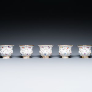 Een 43-delig servies in polychroom Meissen porselein, Duitsland, 19/20e eeuw — foto 12