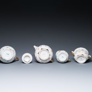 Een 43-delig servies in polychroom Meissen porselein, Duitsland, 19/20e eeuw — foto 20