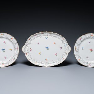 Een 43-delig servies in polychroom Meissen porselein, Duitsland, 19/20e eeuw — foto 2