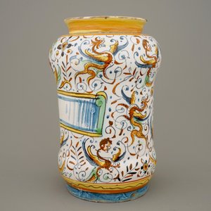 Een albarello in Italiaanse majolica, Deruta, 17e eeuw — foto 4