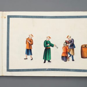 Een album met twaalf Chinese 'lijfstraffen' schilderingen op rijstpapier, Canton, 19e eeuw — foto 5