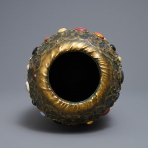 Een Amphora vaas met pseudo-edelstenen en bliksemdecor, Gres-Bijou series, Oostenrijk, begin 20e eeuw — foto 5