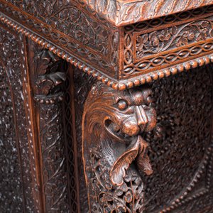 Een Anglo-Indisch koloniaal houten bureau met verborgen lade, 19e eeuw — foto 9