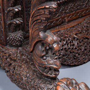 Een Anglo-Indisch koloniaal houten bureau met verborgen lade, 19e eeuw — foto 10