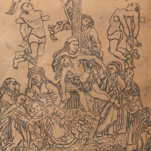 Een anonieme houtsnede met de kruisafname, 15e eeuw — foto 3