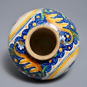 Een apothekerspot of 'vaso a palla' in Italiaanse majolica, Venetië, 2e helft 16e eeuw — foto 5