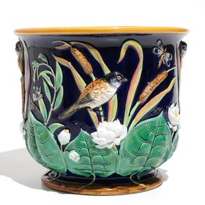 Een Art Nouveau jardinière op onderschotel, George Jones, 19e eeuw — foto 2
