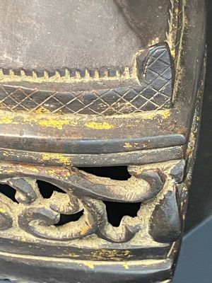 Een Birmese bronzen Shan Boeddha met sporen van vergulding, 16/17e eeuw — foto 13