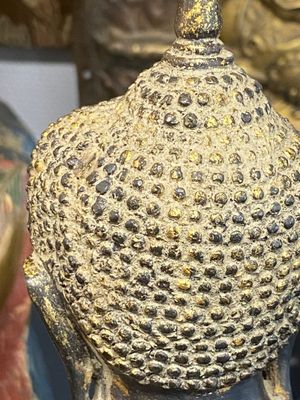 Een Birmese bronzen Shan Boeddha met sporen van vergulding, 16/17e eeuw — foto 17