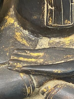 Een Birmese bronzen Shan Boeddha met sporen van vergulding, 16/17e eeuw — foto 10