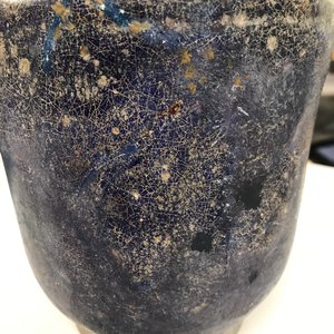 Een blauw geglazuurde kruik in Islamitisch aardewerk, Kashan, Iran, 13e eeuw — foto 17