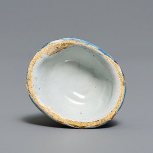 Een blauw-wit Delfts miniatuur model van een kat, 18e eeuw — foto 7