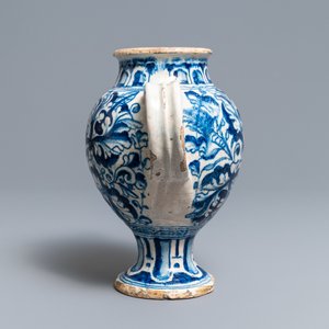 Een blauw-witte 'a foglie' siroopkan in Antwerpse majolica, 2e helft 16e eeuw — foto 5
