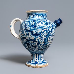 Een blauw-witte Antwerpse majolica siroopkan, 2e helft 16e eeuw — foto 2