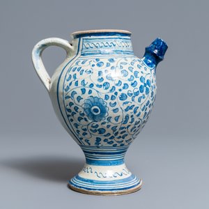 Een blauw-witte Antwerpse majolica siroopkan, 2e helft 16e eeuw — foto 2