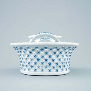 Een blauw-witte Chinese ajour bewerkte mand op onderschotel, Qianlong, 18e eeuw — foto 9