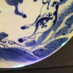 Een blauw-witte Chinese kom met decor van paarden, Kangxi — foto 11