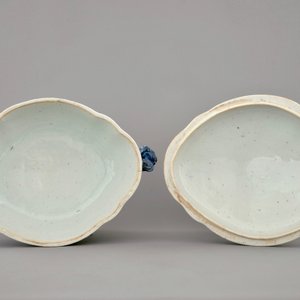 Een blauw-witte Chinese terrine met deksel, Qianlong — foto 5
